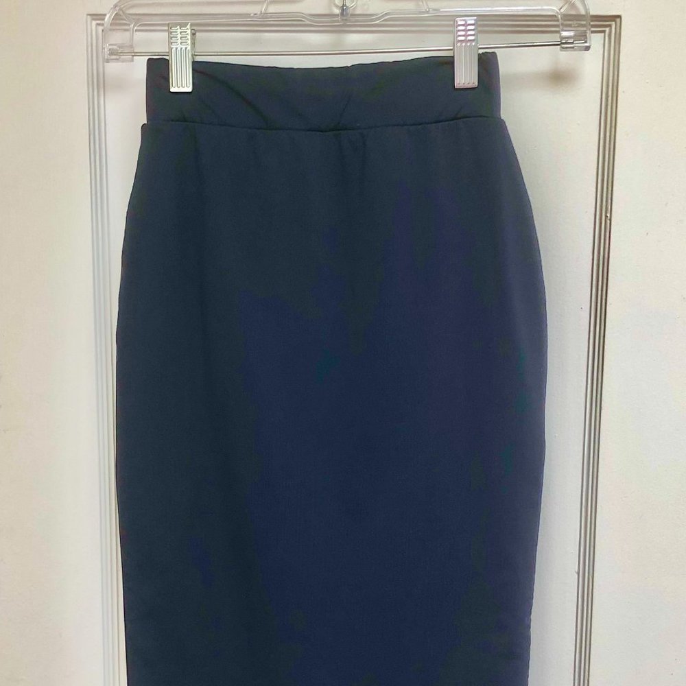 Aritzia Babaton Contour Pencil Skirt Navy